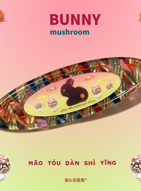 猫头但是鹰原创会动的发夹醋酸发夹边夹兔兔海豚发夹创意礼物