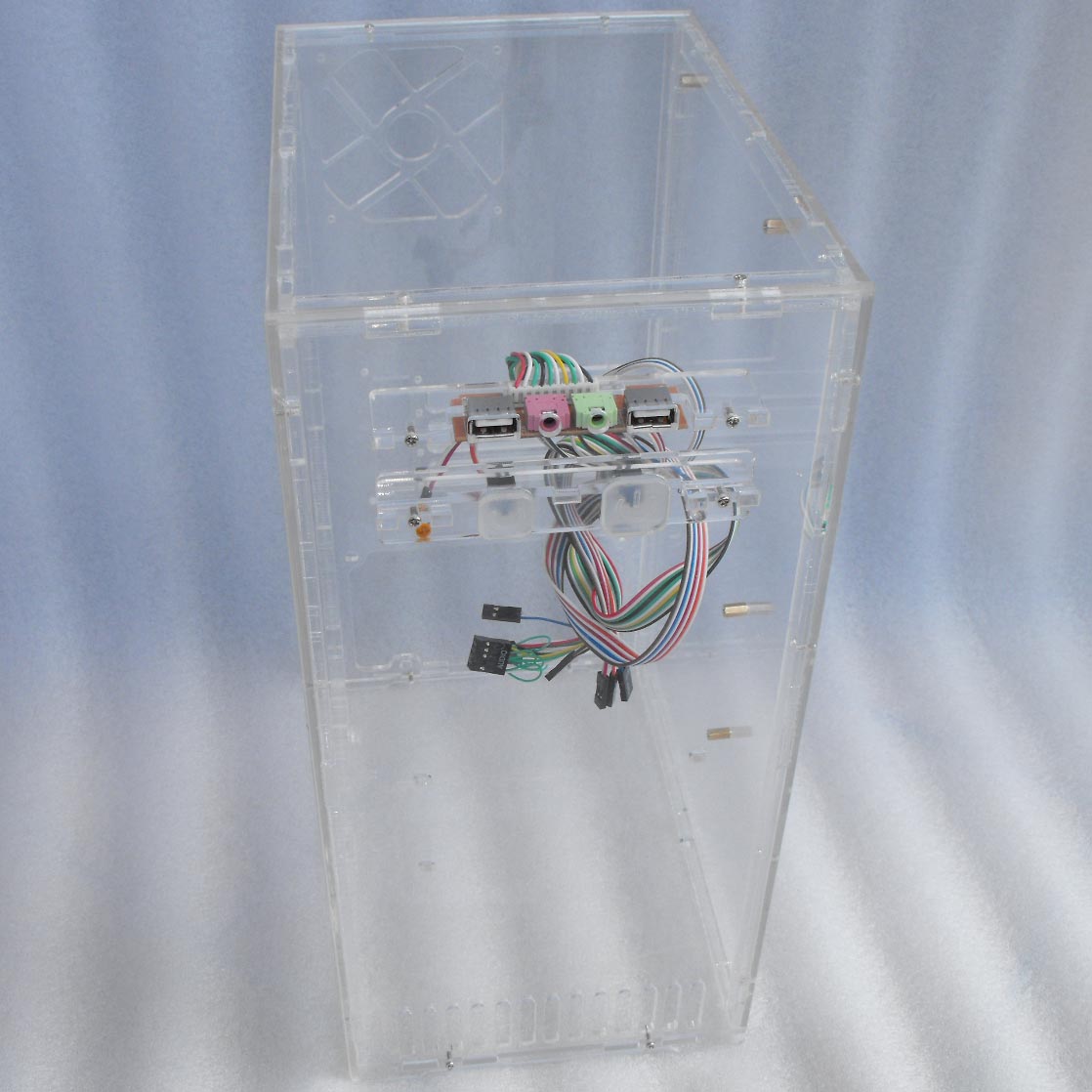 进口亚克力电脑主机箱 个性DIY  透明水晶 全裸机箱 电脑改装机箱