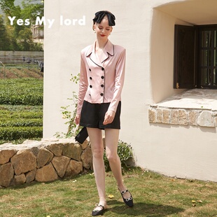 YesMyLord真丝睡衣可外穿桑蚕丝家居服套装亲肤法式复古公主蚕丝