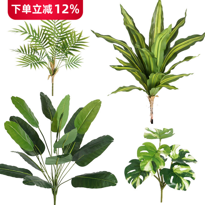 仿真绿植蕨类植物墙隔断造景假花草插花装饰花绿草单枝塑料花图片