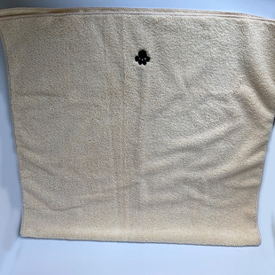 110cm清洁速干两用绣花logo狗脚印毛巾 260g ㎡宠物浴巾现货