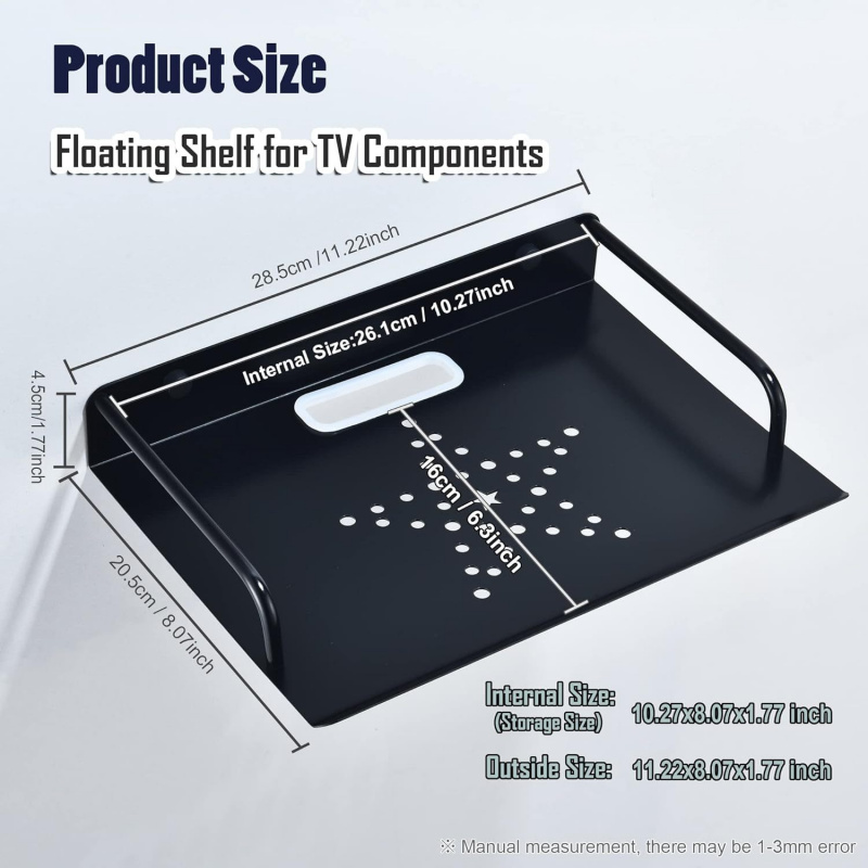 铝合金黑色双层数字电视机顶盒架
