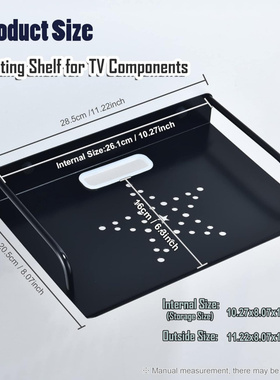 铝合金黑色双层数字电视机顶盒架托盘挂架子路由器置物收纳盒支架