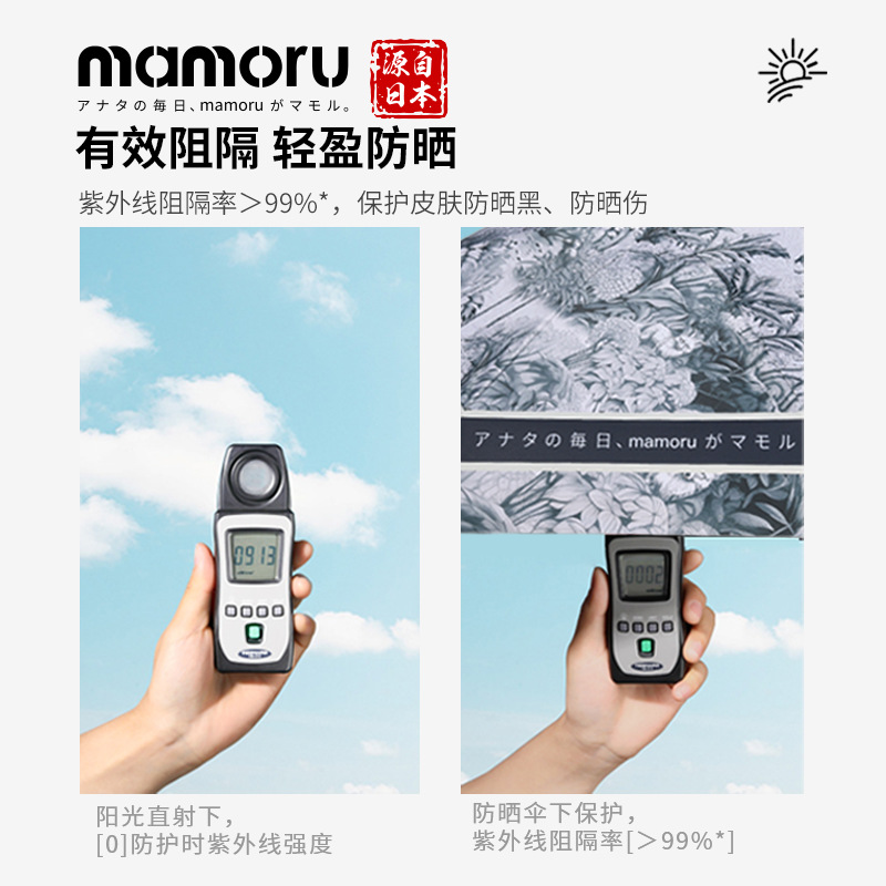 Mamoru新款小巧迷你便携防晒晴雨