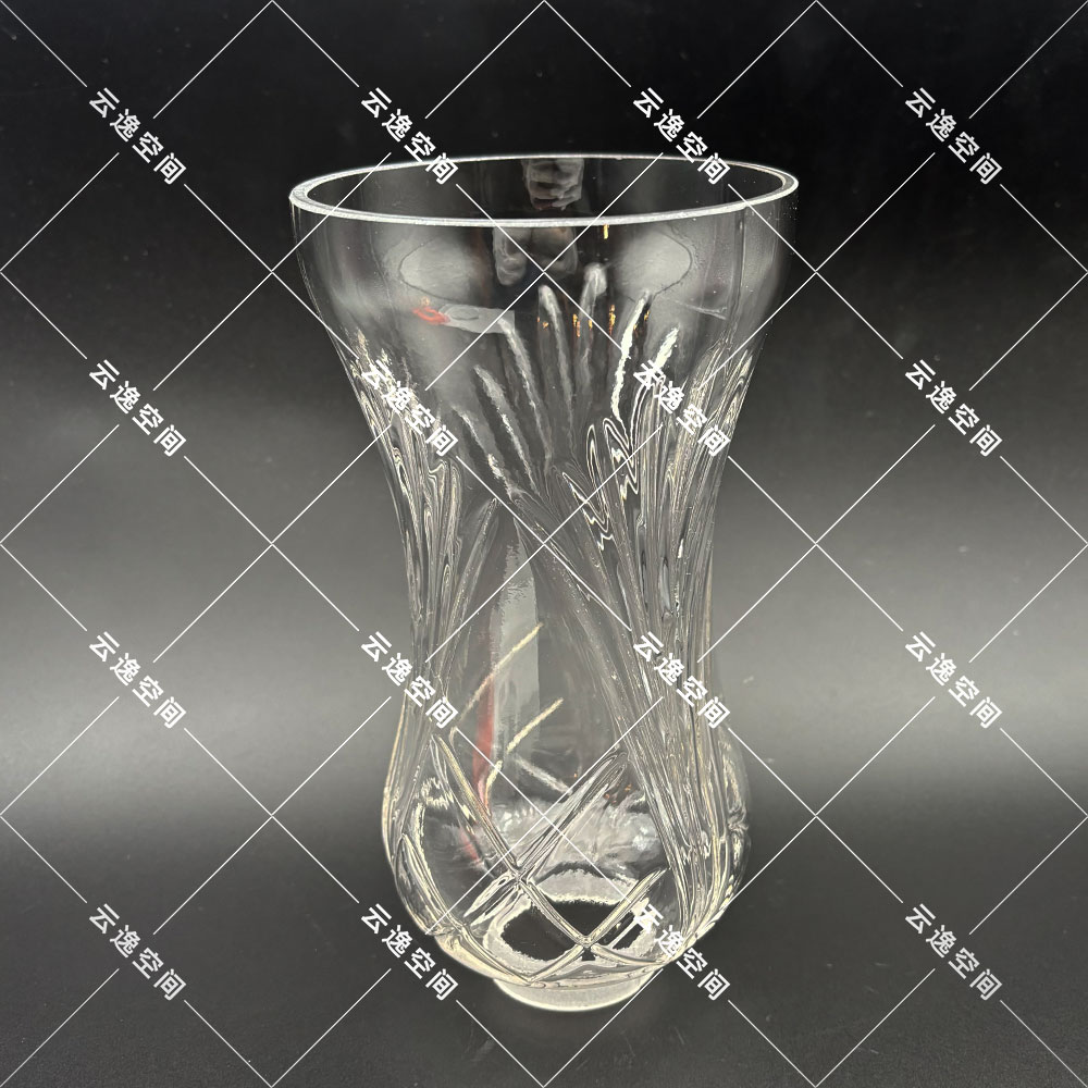 灯罩吊灯灯具刻线透明玻璃E27法式老式欧式11*20花瓶配件外罩外壳