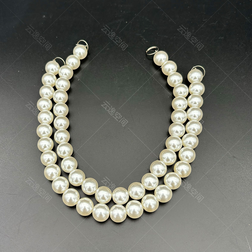 灯饰灯具吊灯挂件珍珠链子12毫米美式法式欧式diy链子点缀珠串