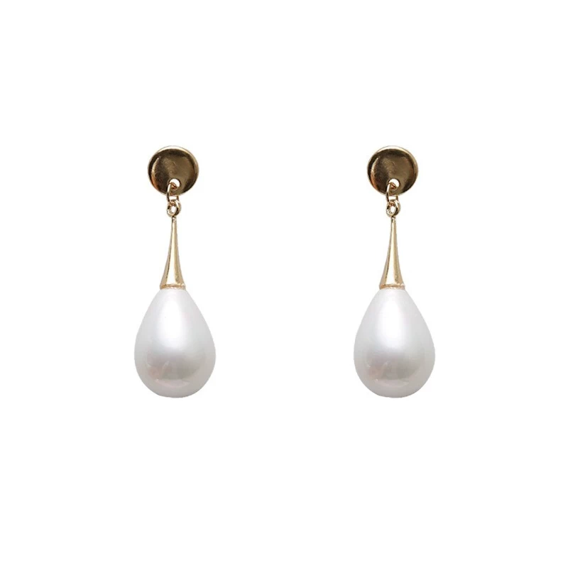 Retro earrings from pearl drop-shaped, 90 years, silver 925 sample