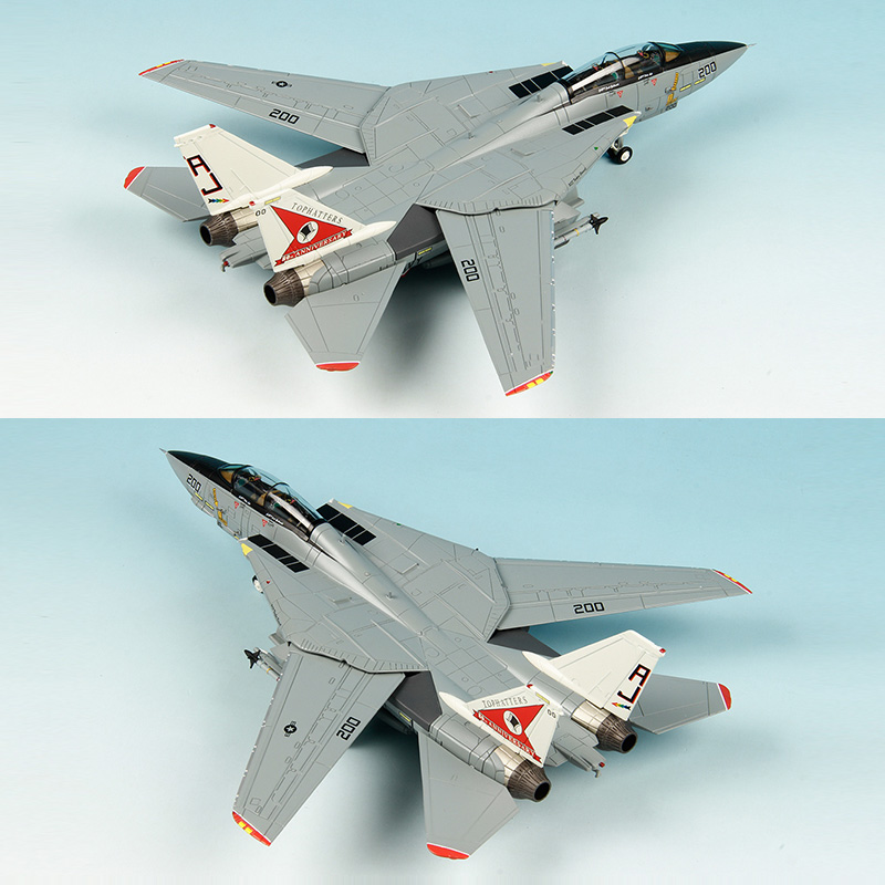 hm ha5214 1/72美国f-14a雄猫战斗机vf-14高帽人 f14合金飞机模型