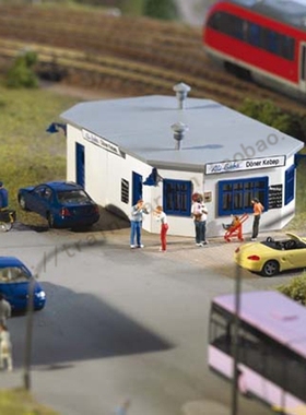 PIKO 61835 火车模型沙盘场景配件汤米的快餐店城镇房屋建筑1/87