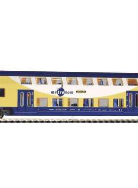 德国PIKO 57602 双层乘客车厢火车模型 Metronom公司第五代1/87