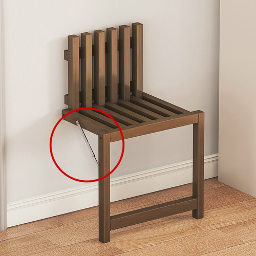 入户壁挂简易风隐形竹木换鞋凳