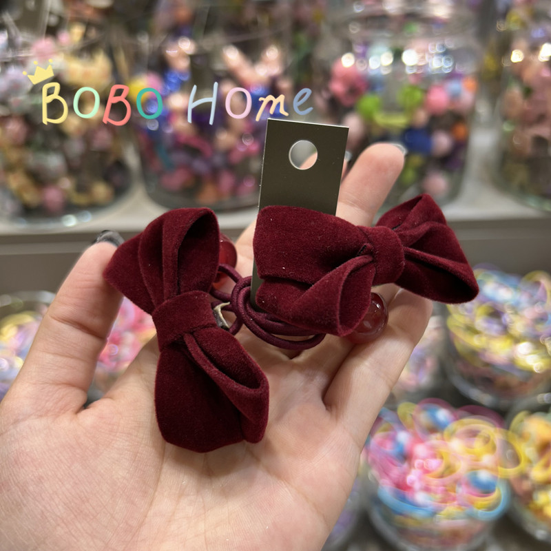 韩国bebe prince发饰 彩色绒面蝴蝶结绕绕发圈 女童马尾弹力发绳,饰品/流行首饰/时尚饰品新,发饰,淘宝优惠券,粉丝福利购,淘宝优惠卷
