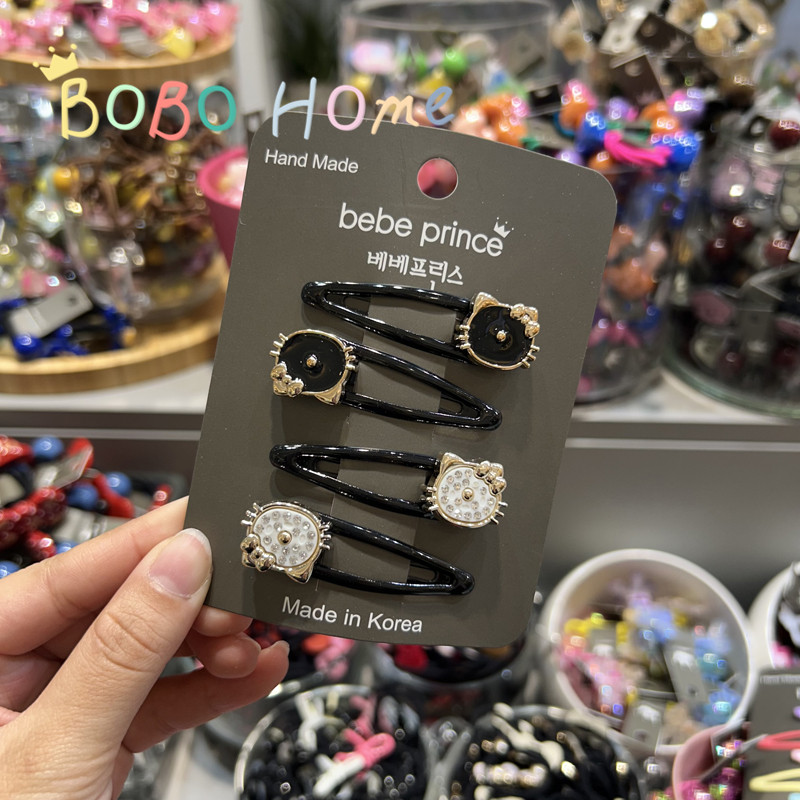 韩国bebe prince发饰 可爱卡通蝴蝶结猫咪掰掰夹套组女童碎发边夹,饰品/流行首饰/时尚饰品新,发饰,淘宝优惠券,粉丝福利购,淘宝优惠卷