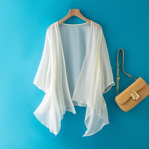杭真丝桑蚕丝外搭防晒衣开衫女新款配裙子披肩夏季薄款外套空调衫
