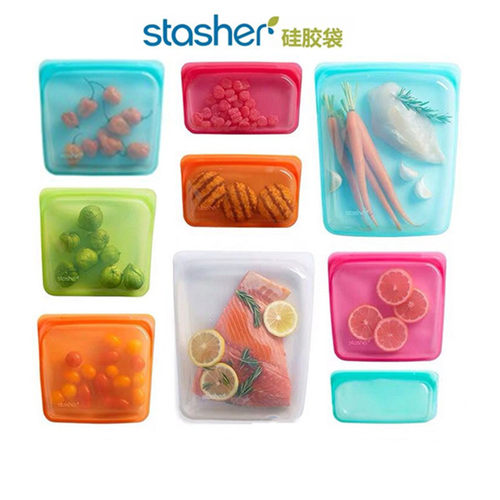 stasher 矽胶袋保鲜袋低温慢煮食品袋储藏袋水果可携式密封袋矽胶