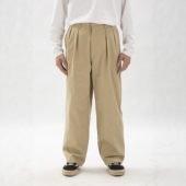 日系裤 山系Double 子男 Pants长裤 斜纹双褶休闲长裤 Pleated Chino