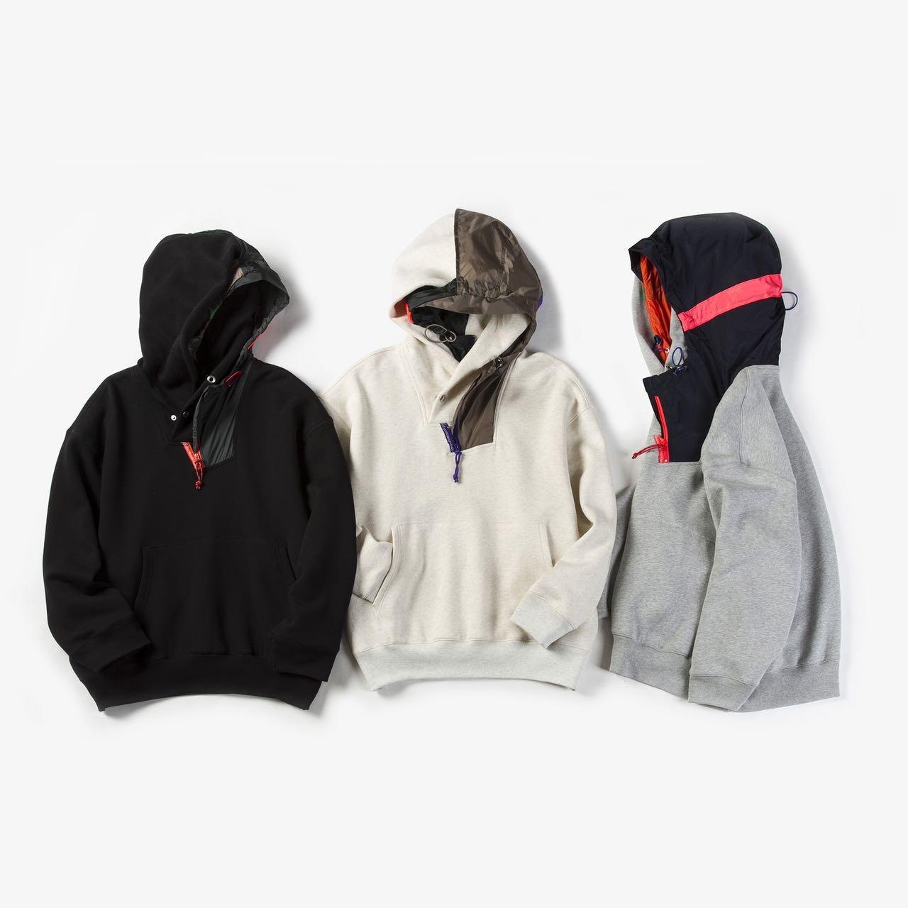 KOLOR日系不对称拼接解构帽衫阿部润一宽松潮牌连帽卫衣男女22aw