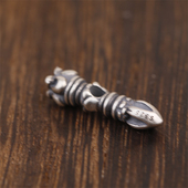 s925纯银金刚杵文玩背云侧挂手串配饰108百香籽猴头星月菩提