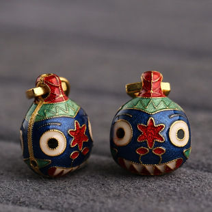 S925银 吞金兽银镀金古法金烧蓝珐琅diy 吊坠挂件饰品配件