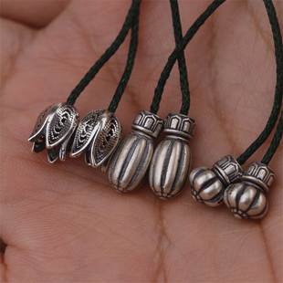 s925纯银铃兰花弟子珠星月凤眼菩提百香籽配饰件珠子