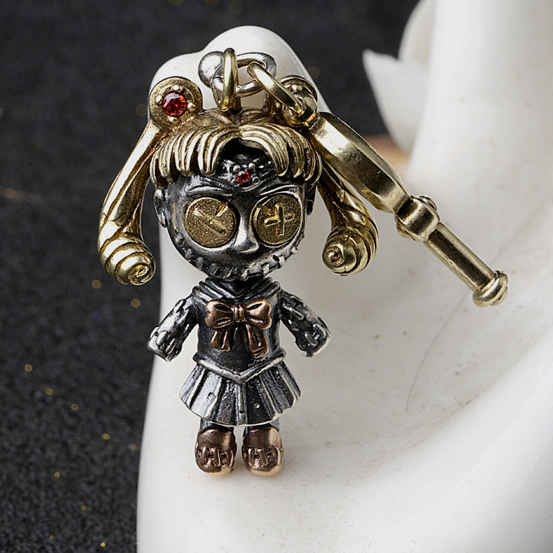 S925银【巫逗】水冰月 美少女战士项链吊坠 个性复古流行时尚挂件