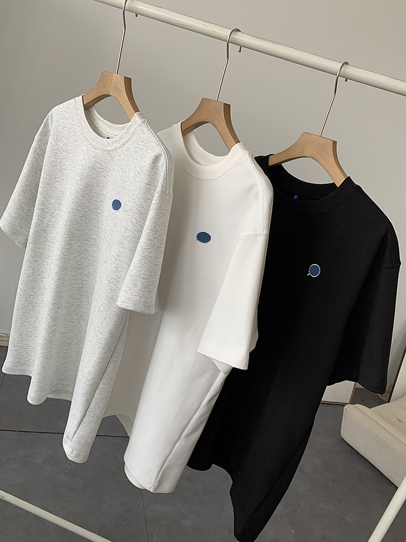 代沟500 韩国潮!原厂牛货&男女同款重工卡通刺绣宽松圆领短袖t恤