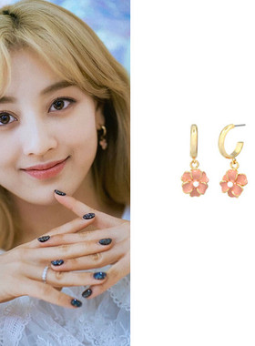 特价现货YoungWon正品韩剧你回来了TWICE朴志效同款简约小花耳环