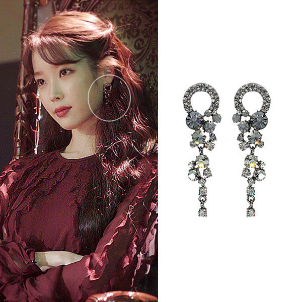 youngwon正品gfriend李知恩iu德鲁纳酒店twice同款水晶耳环耳夹