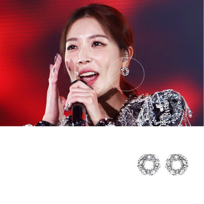 YoungWon优雅合金女水晶可爱耳环