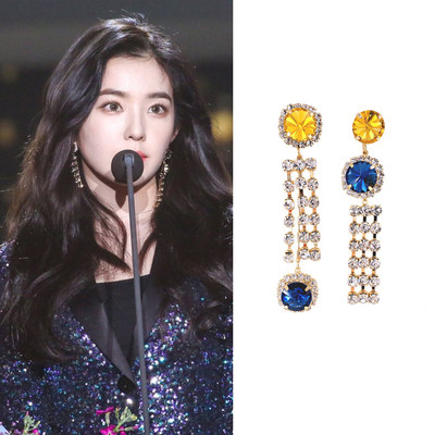 现货耳环YOUNGWON水晶夸张女