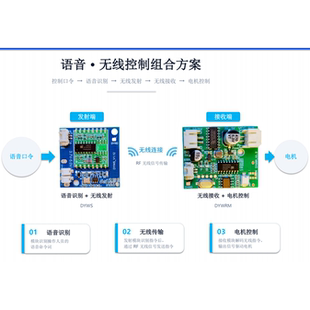 四驱车语音控制模块 支持录音控制 无线控制DIY套件 语音遥控车