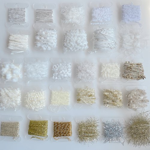 白金系手混线小样藏族脏鞭发绳文玩头饰原创辅料DIY配件迷你线板