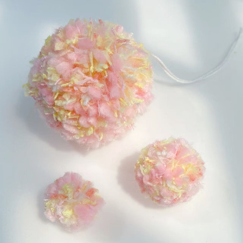 大地色油画风辅料可爱娃头毛线球饰品包挂配件DIY大小手工彩毛球