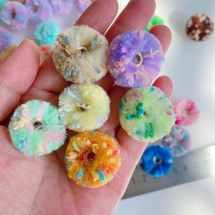 原创设计DIY饰品配件手工毛毛球珠金属直孔散珠大孔隔珠串珠材料