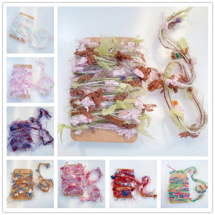 原创面料设计油画手混线服装辅料毕业设计包装绳项链DIY圣诞装饰