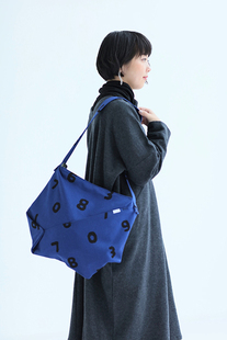 SOUSOU布袋真正日本京都制设计师帆布斜跨肩包背包软包穏生成濃紺