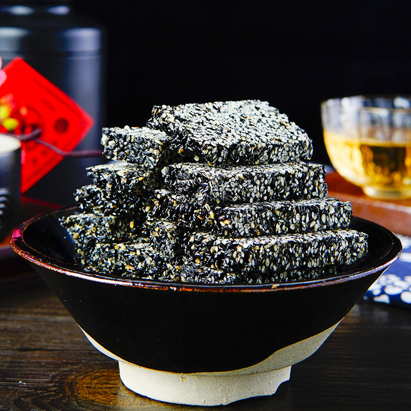 上海特产老香斋黑芝麻酥糖500g老式手工传统糕点孕妇零食小吃点心