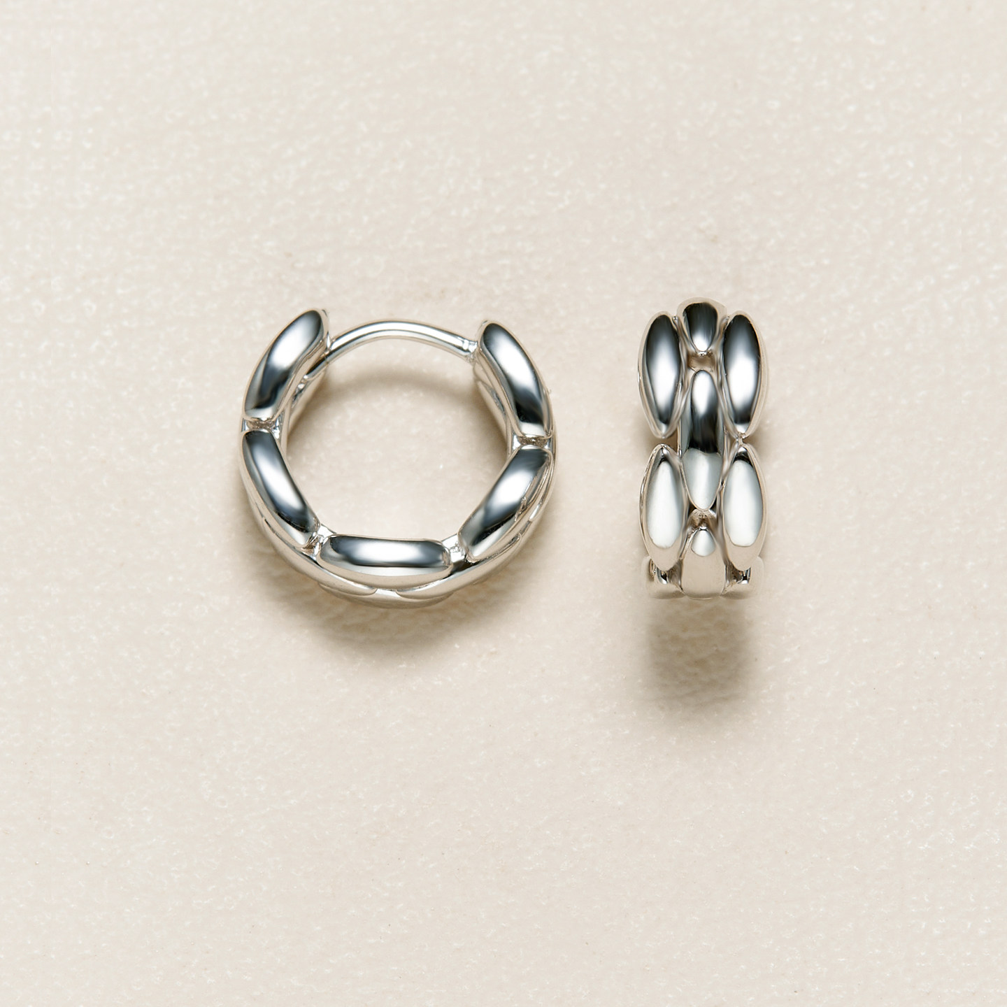 AHCHOO 静奢通勤百简约高级表带编织小圆耳环S925纯银耳扣耳圈女,饰品/流行首饰/时尚饰品新,银饰耳饰,淘宝优惠券,粉丝福利购,淘宝优惠卷