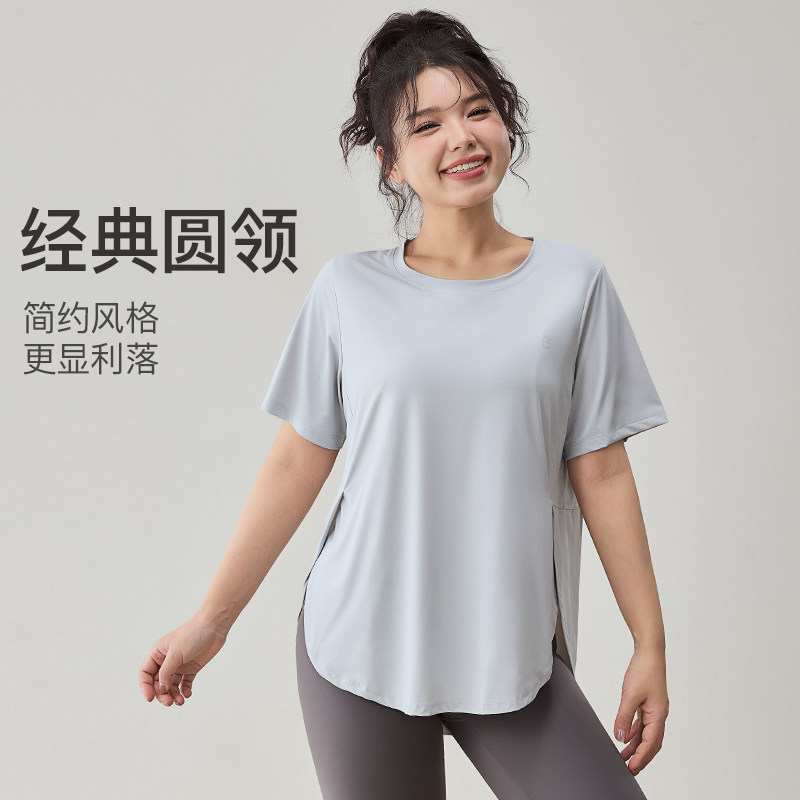 夏季速干短袖T恤大码健身服宽松显瘦瑜伽上衣跑步外穿2025新款女,运动服/休闲服装,健身衣,淘宝优惠券,粉丝福利购,淘宝优惠卷