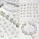 亮银色合金花托莲花串珠diy项链手链隔珠子隔片手工饰品配件 包邮