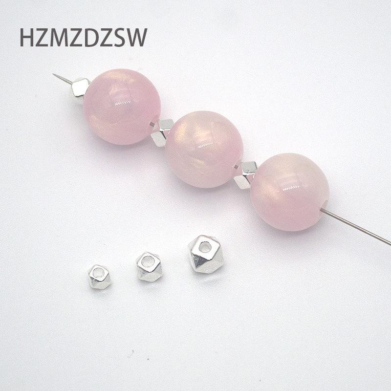 碎银几两厚银菱形珠隔珠转运隔珠材料手工diy手链项链串珠配件