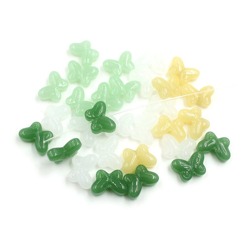 仿玉料蝴蝶直孔散珠古风DIY饰品