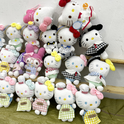 批发爆款KT猫大全混批精品4寸毛绒挂件小玩偶抓娃娃机公仔4寸