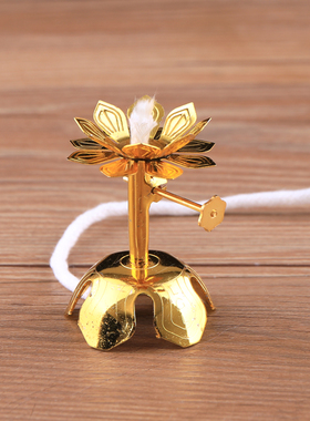 可调光 油灯灯芯架 液体酥油灯伸缩座供佛莲花灯玻璃管灯油纤维芯