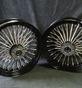 16*3.5 黑色粗条轮毂  chopper bobber 哈雷复古改装专用轮毂