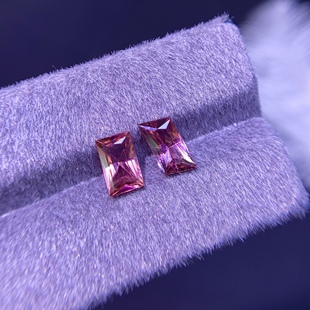 天然碧玺戒面糖果色耳钉戒面
