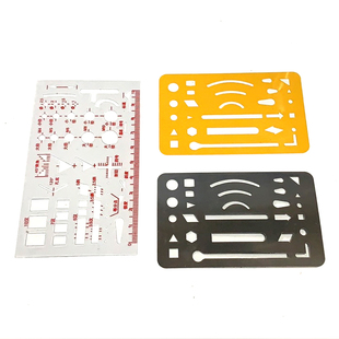 英雄27孔不锈钢多用插图片 机械制图擦图板工程绘图工具擦图模板