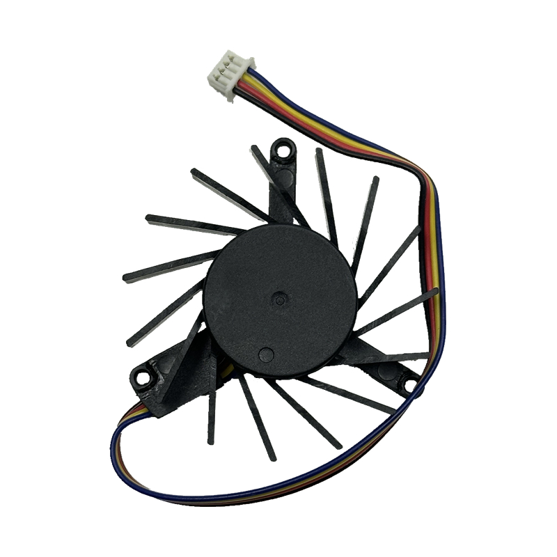 5010支架涡轮风扇12V孔距3.9/2.7CM直径4.5CM小4PIN双滚珠PWM温控