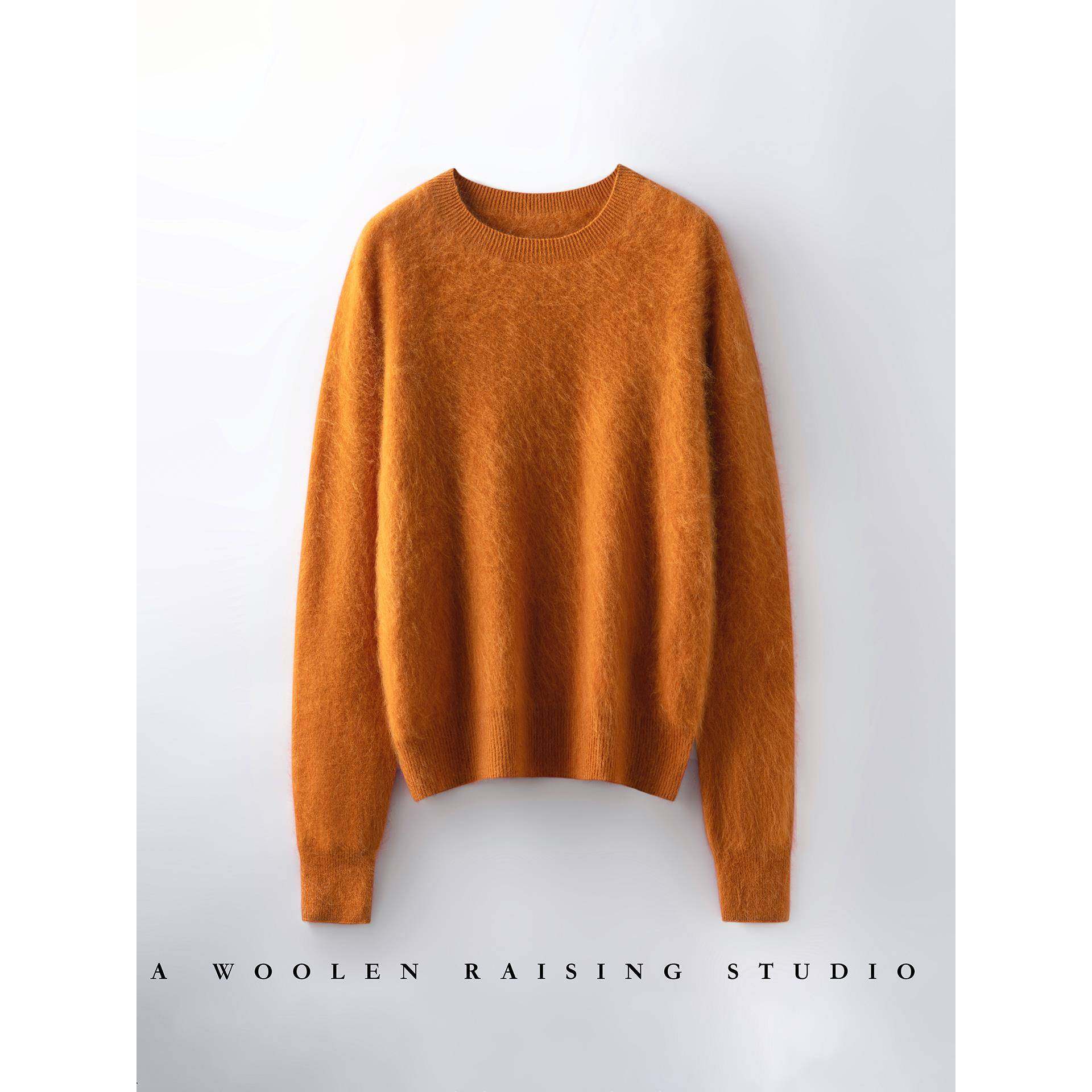 拉绒工艺~圆领山羊绒衫女拉绒长袖套头宽松简约打底羊毛针织毛衣,女装/女士精品,羊绒衫,淘宝优惠券,粉丝福利购,淘宝优惠卷