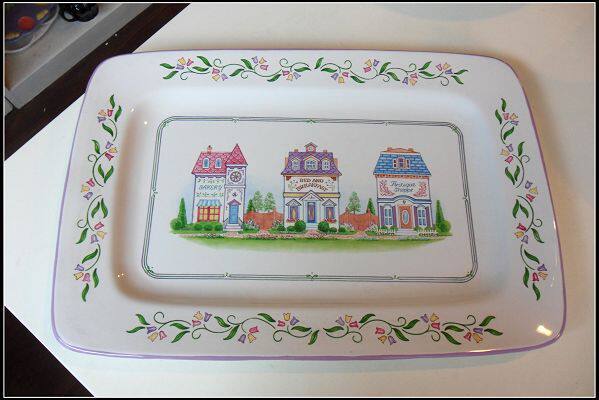 【特惠】夏洛克出口家居 Lenox 乡村风格长方果盘/托盘（贴花）